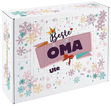 Herz & Heim® Adventskalender zum Befüllen für die Beste Mama mit Personalisierung Oma