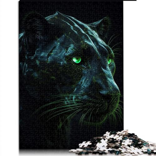 Green Panther Mages Puzzle für Erwachsene, 1000 Holzpuzzle für Erwachsene und Kinder, Geschenkidee, 50 x 75 cm