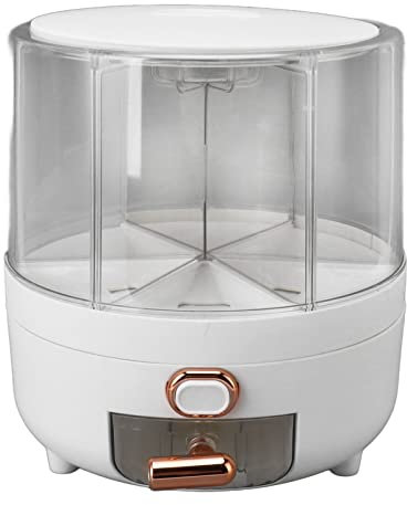 Contenedor de Almacenamiento de Granos de Arroz, Dispensador de Alimentos Giratorio 360 con Cilindro Medidor (talla pequeña)