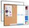 Korktafel Whiteboard Kombination, 30X40cm Kleine Pinnwand für die Wand, Doppelseitiges Magnetisches Trockenabwisch-Korkboard, Vision-Whiteboard mit 2 Markern, 1 Radiergummi, 4 Pinnnadeln