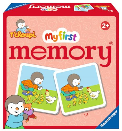 Ravensburger - Jeu Éducatif - My First Memory® - T'Choupi - Un Premier Jeu éducatif mêlant Observation, Association et mémorisation - À partir de 2 Ans - 22464