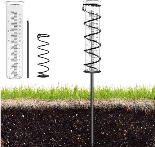 LUFEIS pluviomètre de Jardin, pluviomètre pour Jardin, pluviomètre extérieur, avec pluviomètre à échelle, pluviomètre en Verre pour Cour, terrasse, pelouse, Paysage et Accessoires de Jardin