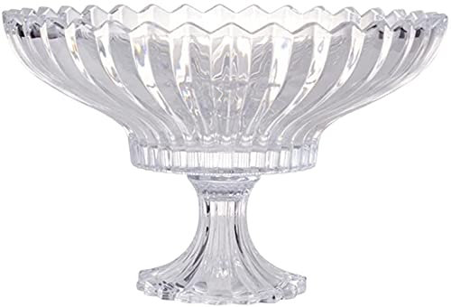 Fruit stand Fruit Plate Fruit Bowl, Crystal Glass Plate Cake Stand Cake Plate, Serving Platter Dessert Storage Tray Snack Tray