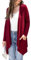 Wiwclo Plus Size Cardigan for Women Dressy for Dress Fall Long Light Cardigans with Pockets Spring Casual Relaxed Fit Knit Duster Irregular Hem,Wine Red,3XL