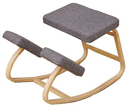 ZENFEKU esk Stühle Kniehocker aus Holz, ergonomischer Bürostuhl, gepolstertes Kissen zur Verbesserung der Körperhaltung des Stuhls