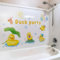 Traziewell Wand Deko Wandtattoo Enten Gelbe Wandaufkleber Regenbogen Seifenblasen Wandsticker Wanddeko für Badezimmer 0213