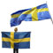 NARAMAKI Calcio Bandiere (Bandiera Svezia, Standard)