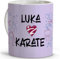 LolaPix Taza karate. Regalo karateka. Artes marciales. Regalos para deportistas. Tazas originales para regalar. Tazas personalizadas. Taza cerámica 330 ml. Karate