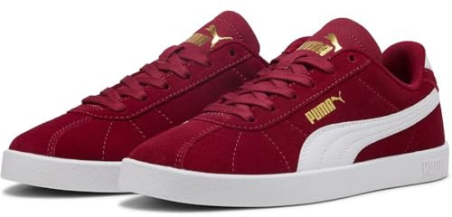 Puma Puma Club II JR, Unisex Sneaker, Dark Crimson-Puma White-Puma Gold,