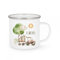 wolga-kreativ personalisierte Kindertasse Becher Kinder bruchsicher Bauernhof Traktor Tiere Kindertrinkbecher Emaille Campingbecher Geschenk Mädchen Junge Baby
