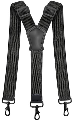 Pejoye Hosenträger Herren 3,5 cm breit – Elastisch & verstellbar, Y-Form mit 3 starken Metallclips, Einheitsgröße, für Anzug, Hochzeit & Business