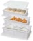 Akitaink Cassetta per Lievitazione Pizza e Pane | Contenitore per Impasto con Coperchio, Plastica Lavabile in Lavastoviglie, 30x40x10 cm (3 PORTAIMPASTO CON COPERCHIO)