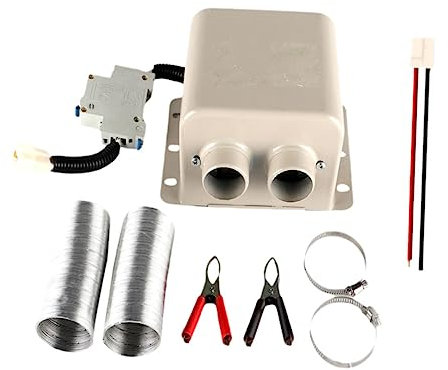 Mikinona Chauffe-voiture Radiateur Soufflant De Voiture Radiateur Portable Pour Radiateur Ventilateurs Pour Voiture Désembueur De Neige Automatique Chauffage Ventilateur Automatique Blanche