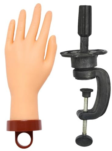 Practice Hand For Acrylic Nails | Nail Practice Hand | Flexible Training Hand Professional Nails Art Hand Tools | Nail Hand Practice Model | Flexible Fake Hand With Stand | Nail Training Hand