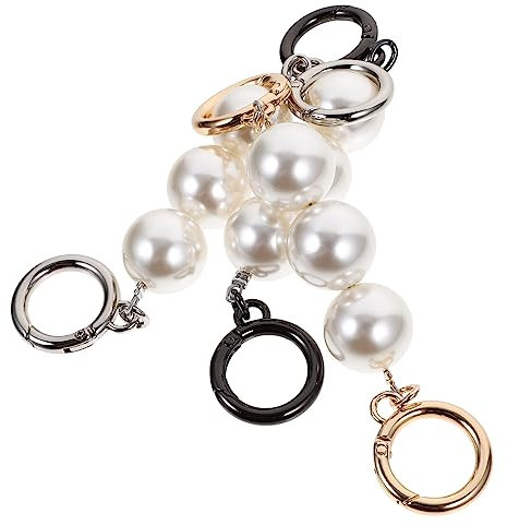 ULDIGI 3stücke Taschenriemenverlängerungen Aus Legierungsmaterial Geldbörsenkette Mit Perlen-Design Taschenkettenriemen Für Handtaschen Geldbörsenriemenverlängerung Praktisch Und