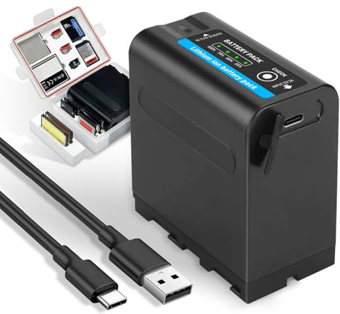 10800mAh Ersatzakku für Sony NP-F970 NP-F980 NP-F960 NP-F950 NP-F930 NP-F550 NP-F570 NP-F750 Akkus für Sony Handycams, Field Monitor, Videoleuchte