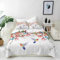 ANHOPE Floral Vogel Schmetterling Bettwäsche Set 3 Teilig Bettbezug 155x220 cm + 2 Kissenbezug 80x80 cm Weich Microfaser Bettbezüge Set mit Reißverschluss Ganzjahres Bettdeckenbezug Set