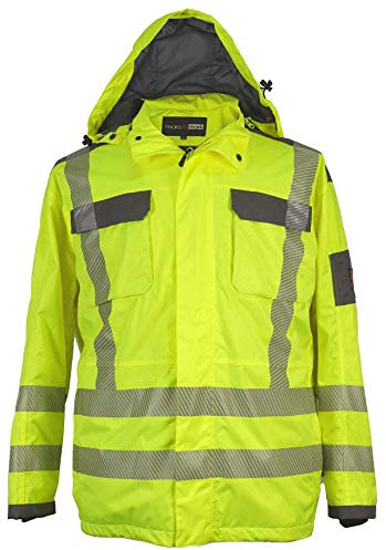 Übergrössen Funktions-Warnschutzjacke mit Reflektorstreifen Gelb 5XL