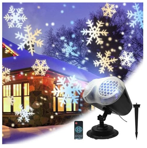 MQDLJSE Projecteur LED de Noël étanche pour fête, Jardin, Mariage, Cadeau, télécommande, lumières de Projection, extérieur, décoration de Noël - Spectacle de lumière