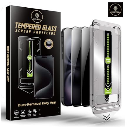 2-Pack | 9H Privacy Tempered Glass for iPhone 16 Screen Protector (6.1-inch) | 25° Anti-Spy | Edge-to-Edge Protection | One-Touch Install with Auto Dust-Elimination Kits & Precision Tool for glass