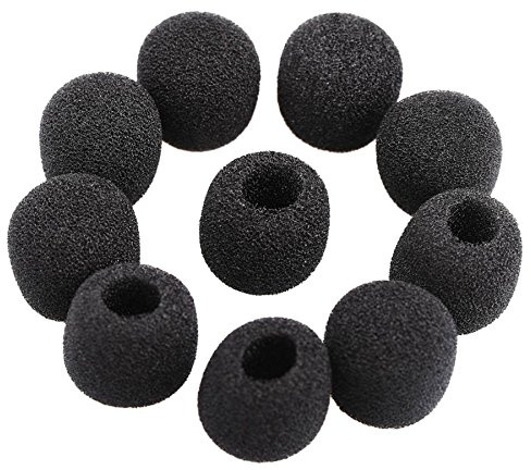 Kznifmk Small windproof foam protectors for microphone Lavalier for headphones, 15 pieces