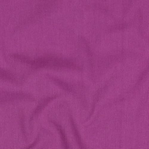 VmG-Store Baumwollstoff Uni 100% Baumwolle Oeko-Tex Meterware ab 50cm über 70 Farben zur Auswahl (106 Mulberry, 100 x 148cm)