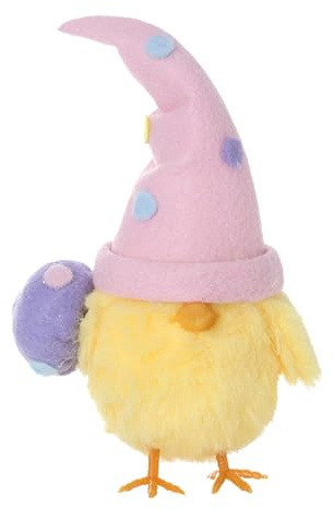 Küken Deko Ornament, Osterküken Figur | Bunte Tiere Tischdekoration, 6,3 Zoll (16,3 cm), Osterfeierzubehör aus Filz für Zuhause, St