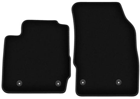 Wielganizator Velours Vorne Fußmatten passend für Mazda 2 II (2007-2015) | Qualität: Basic - Genaue Passform, rutschfeste Untregrund 2-teilig - Schwarz