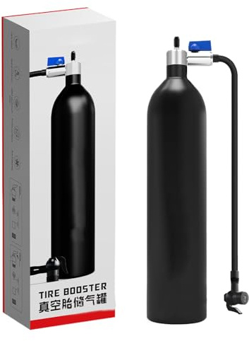 Gonfleur de Pneu de Vélo,Cylindre De Gonflage Renforcé | Compresseur de Pneus Portable 13,8 Bar pour VTT et Vélo de Route Cyclistes avec Pompe Intégrée