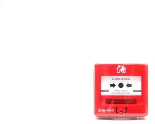 Déclencheur Manuel avec Capot sans Fil à Piles Radio Neutronic – Type 4 Radio à Piles 5710R1C-RF3, Sécurité Incendie, IP42, 868.3 MHz, Portée 400m