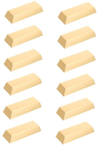 HIAKDOFT 12stücke Kleine Goldbarrenform Papierschachteln Bonbonboxen Pralinenschachteln Geschenkschachteln für Kekse Süßigkeitenverpackungskartons Verpackungsmaterialien für Süßigkeiten
