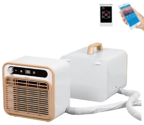 Tragbare Mini-Klimaanlage, Split-Kühlsystem, 5000 BTU, leise Kühlung, keine Fensterabdichtung erforderlich, Touch-Bedienung & Fernbedienung, Timer-Steuerung(With 2-meter connecting pipe)