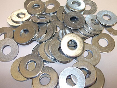 Lot de 50 rondelles plates M10 en acier plaqué zinc brillant 10 mm