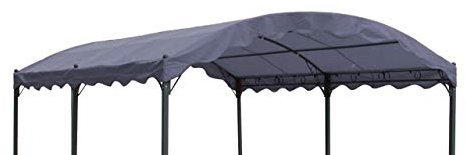 QUICK STAR Ersatzdach für Bogen Pergola 3x4m Pergoladach Bezug Grau