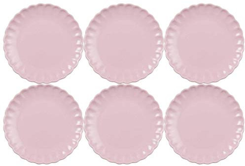 CREAFLOR HOME 6er Set Kuchenteller, Dessertteller MYNTE English Rose rosa D. 19,5cm Ib Laursen