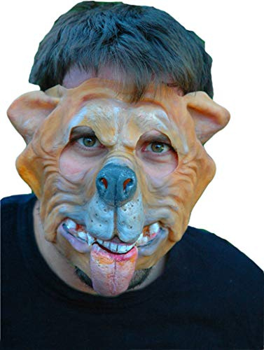 Maskworld Hunde Maske aus Latex - Tiermaske MC Beat-Boxer - ideal für Halloween, Karneval & Motto-Party