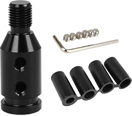 X AUTOHAUX M12x1.25 Car Black Gear Shift Knob Adapter for Non Threaded Shifter