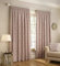 Paoletti Contemporary Rideaux plissés Olivia, Lin Polyester, Rose poudré, 229 x 183cm