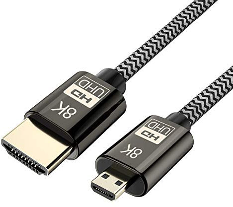 ChenYang Micro HDMI vers HDMI 2.1 Ultra-HD UHD 8K 60hz 4K 120hz Câble 48Gbs Câble HDMI pour Caméra Tablette