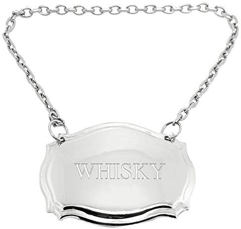 Giftshop UK Whisky Engraved Silver Plated Decanter Label