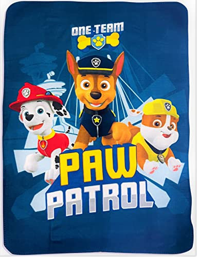Boys Paw Patrol Chase The Police Dog Cuddly Fleece Throw Blanket 40 x 60