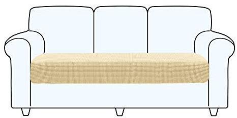 TAOCOCO Sofa Sitzkissenbezug, Elastischer Sofa Sitzkissenbezüge, Ajustable, Waschbar, Protection Meubles Couvre Pour Canapé (Beige,3 Sitzer)