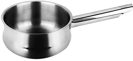 Fagor Silverinox - Cazo de 12 cm, Acero Inoxidable 18/10, Fondo Termodifusor, Diseño Bombeado, Mango Ergonómico, Sin PFOA, Exterior Pulido Espejo