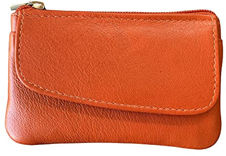 Golunski Petit porte-monnaie en cuir souple, Orange, petit, Porte-monnaie