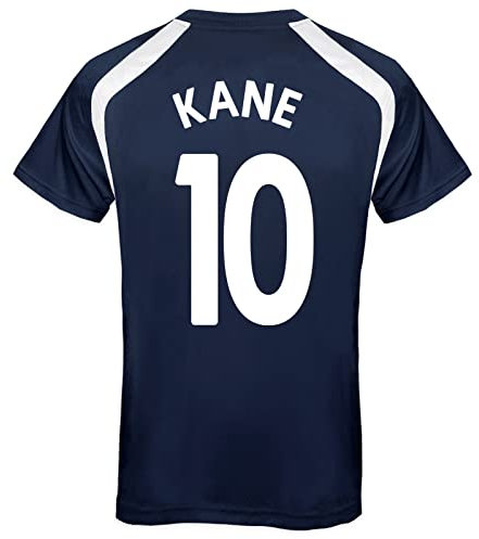 Tottenham Hotspur - Herren Trainingstrikot aus Polyester - Offizielles Merchandise - Geschenk für Fußballfans - Dunkelblau - Kane 10 - S