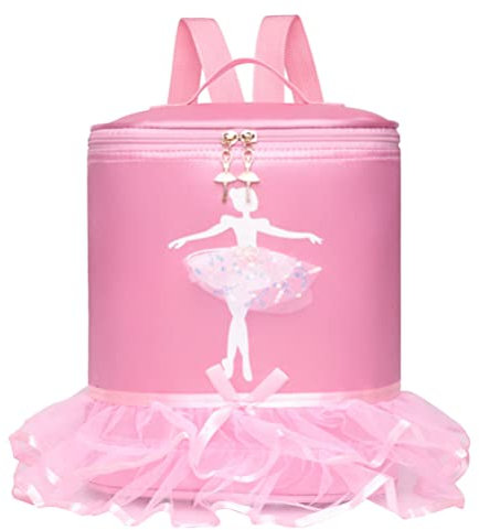 VALICLUD Ballettsack- Ballett- Tanz- Rucksack Mädchen Ballett- Duffel- Tasche Rosa Satin- Rucksack für Mädchen