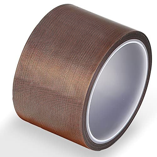 FORTSPANG Teflon-Klebeband für Vakuumiermaschine, Hochtemperatur-Klebeband, PTFE-Klebeban, passend für FoodSaver, Seal A Meal, Weston, Selbstklebend (70mm*10m)