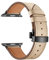 Correa de cuero para Apple Watch Band 41mm 40mm 38mm Correa de cuero genuino Pulsera de repuesto para iwatch Ultra Series 8 7 6 SE 5 4 3 2 1, Botón Negro Albaricoque
