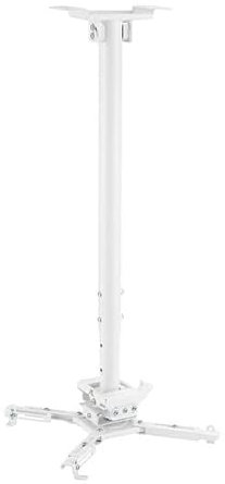 KIMEX - Support vidéoprojecteur - Fixation au Plafond - Hauteur Ajustable 75-115cm - Coloris Blanc - 052-3020