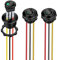 Gebildet 3pcs Interrupteurs à Bascule à LED Vertes Marche/Arrêt avec Coque Ronde 3Broches 12DC-20A/24VDC-10A pour Interrupteur à Bascule de Camion de Voiture Automobile